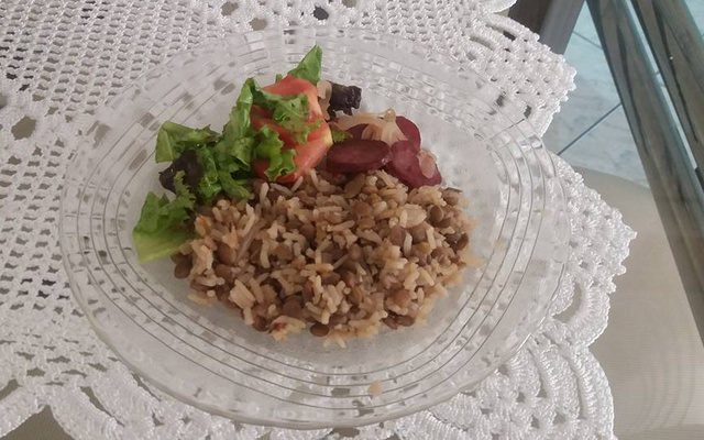 Arroz com lentilhas