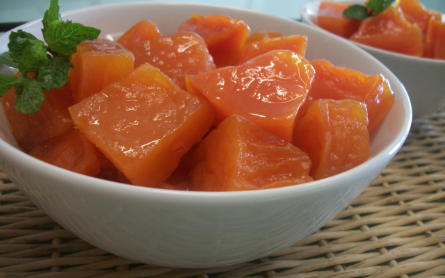 Doce de abóbora em pedaços