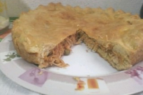 Empadão de frango e requeijão