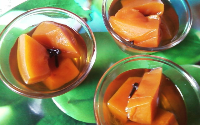 Doce de abóbora em pedaços