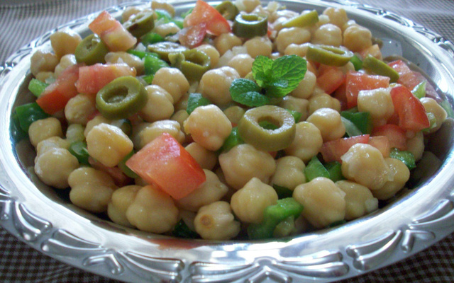 Salada de grão-de-bico