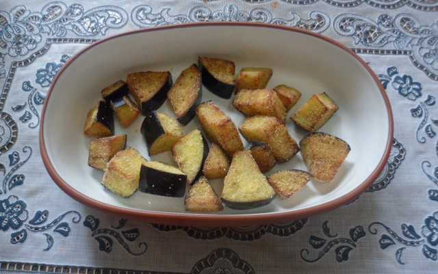 Berinjela frita bem sequinha