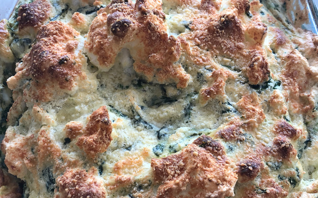 Souflé delicioso de espinafre sucesso garantido