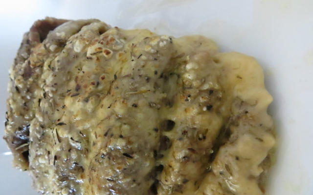 Carne ao molho shoyo e maionese