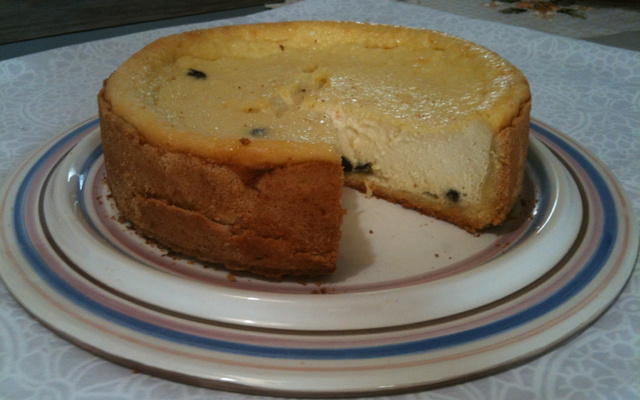 Torta delicada de ricota com passas chefe Iris Baldissara