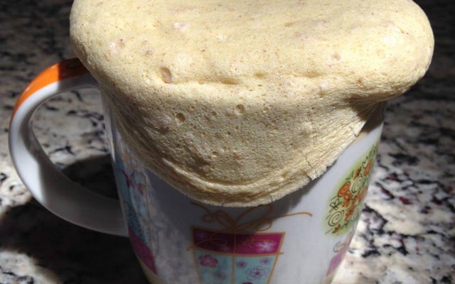 Bolo proteico de microondas fit