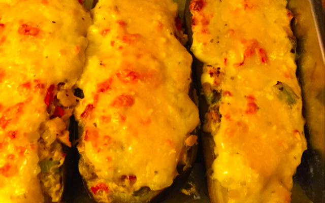 Berinjela recheada a la Moreca