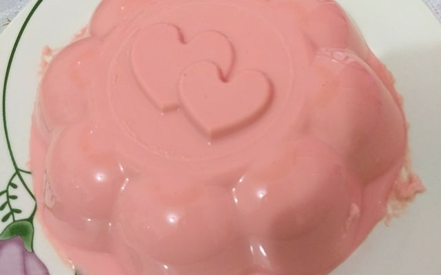 Mousse de gelatina e leite em pó