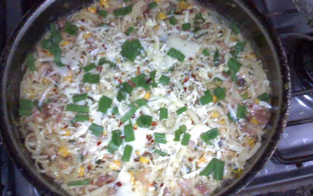 Macarrão ao alho turbinado