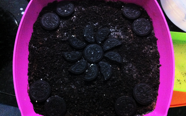 Pavê de creme de avelã e bombom