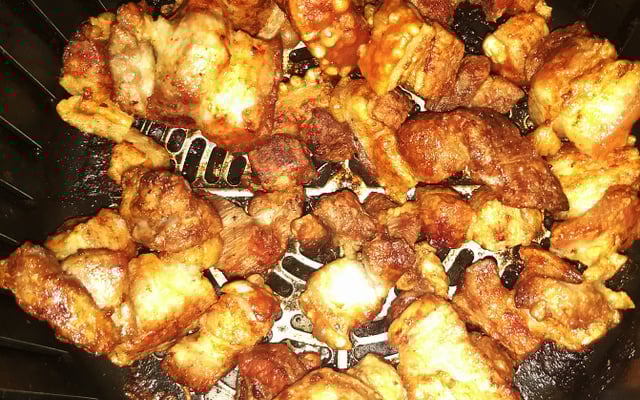 Torresmo na airfryer