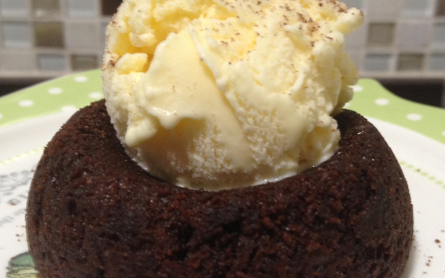 Petit gâteau de creme de avelã perfeito