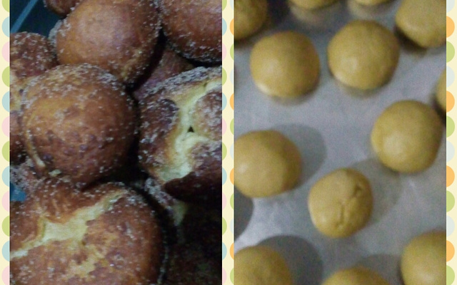 Sonho com recheio de doce de leite