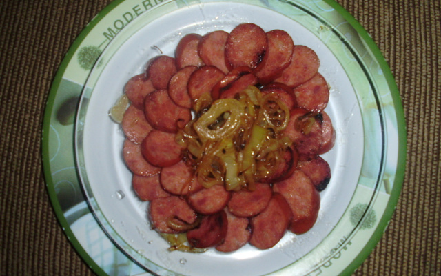 Porção de calabresa com cebola