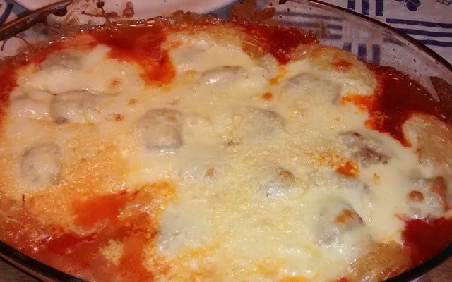 Macarrão assado cabelinho de anjo