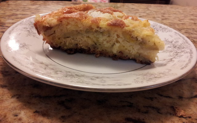 Torta de bananas especial em camadas