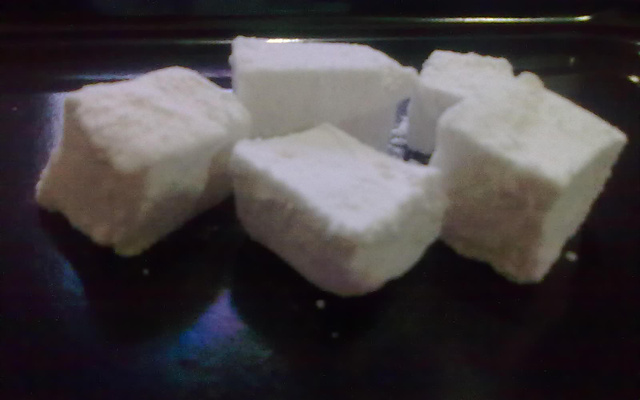Marshmallow em cubinhos