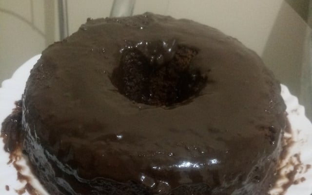 Bolo de chocolate no micro-ondas