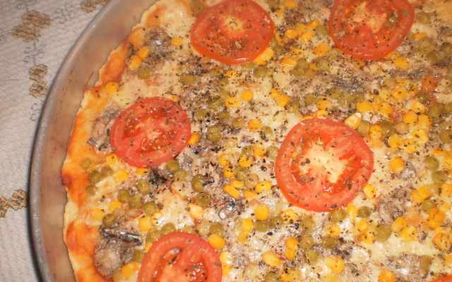 Massa de pizza rápida (fermento em pó)