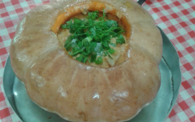 Carne de sol na abóbora