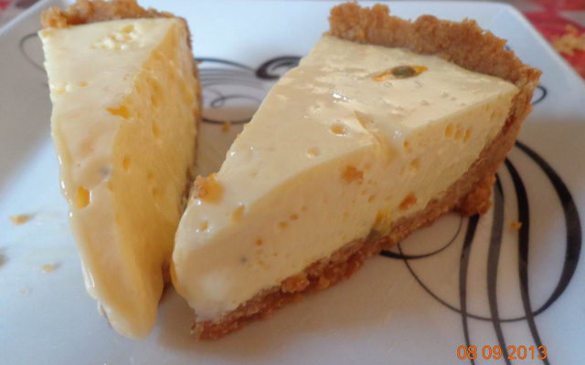 Torta de mousse de maracujá fácil