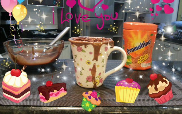 Bolo de caneca da Dai