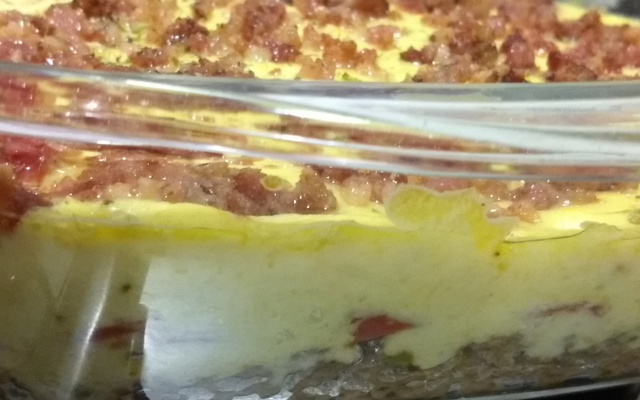 Carne moída recheada ao creme