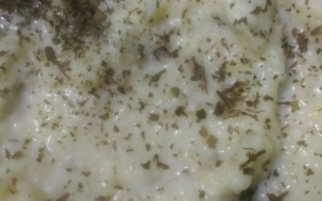 Purê de batata doce com salsinha