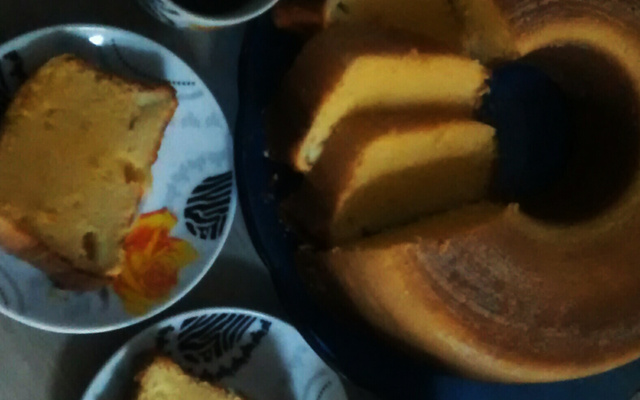 Bolo de milho feito com cuscuz