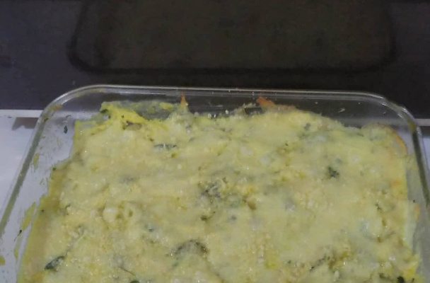 Couve-flor ao forno com creme de milho