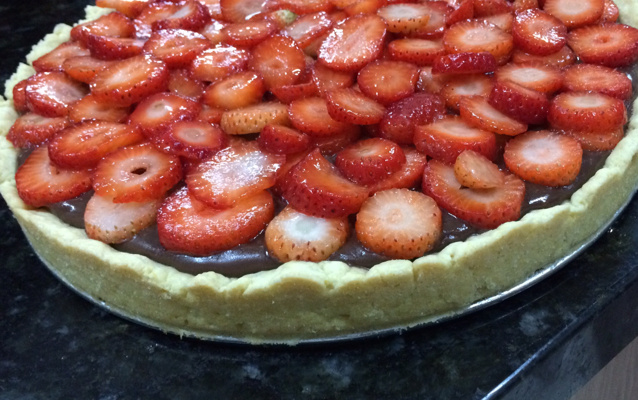 Torta de nutella e morango