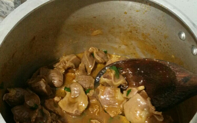 Moela de galinha ao molho