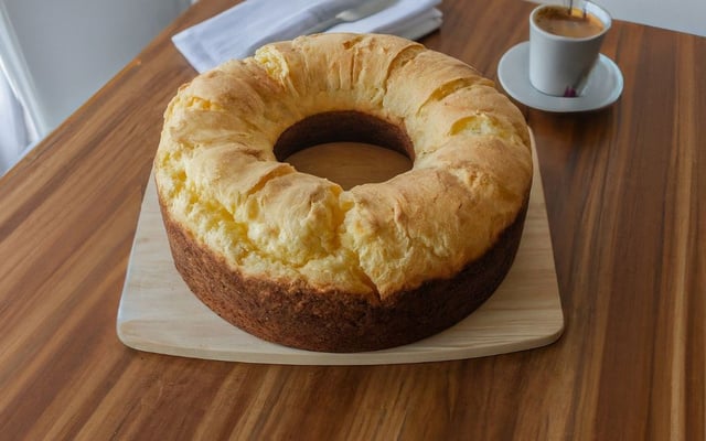 Bolo de pão de queijo simples da Sandra
