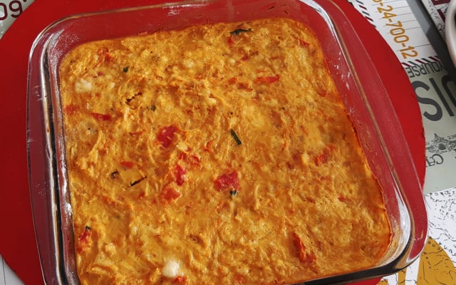 Torta de tapioca com frango