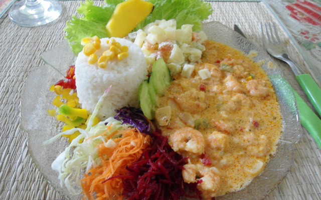 Estrogonofe de camarão