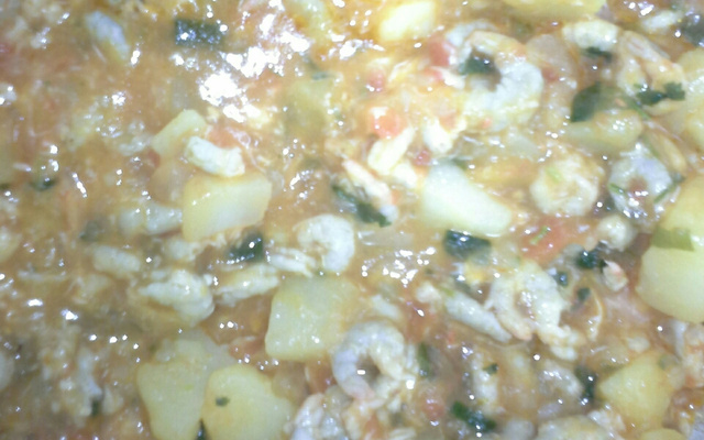 Camarão com batatinha