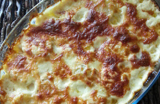 Torta de batatas recheada