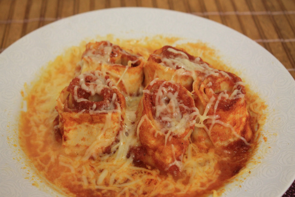 Rondelli de creme de queijo e presunto