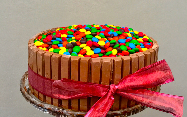 Bolo de Kit Kat à minha moda