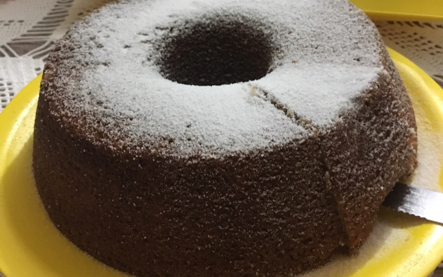 Bolo de banana de liquidificador