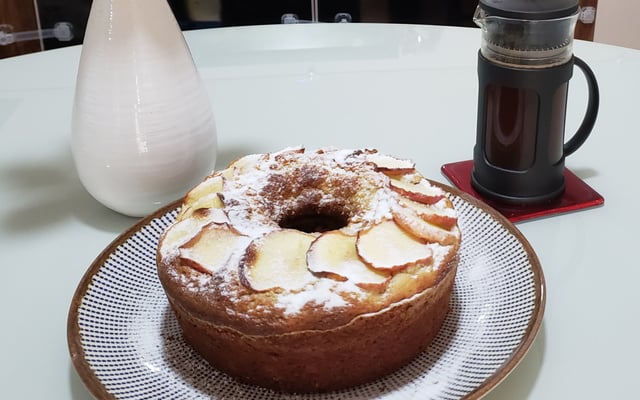 Bolo de maçã e iogurte