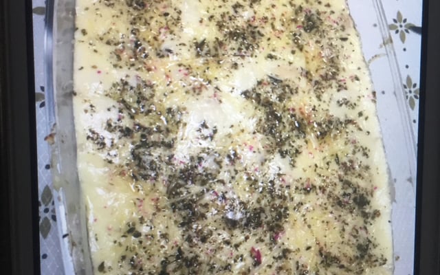 Camarão gratinado especial.