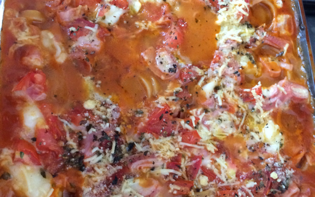 Macarrão ninho ao forno