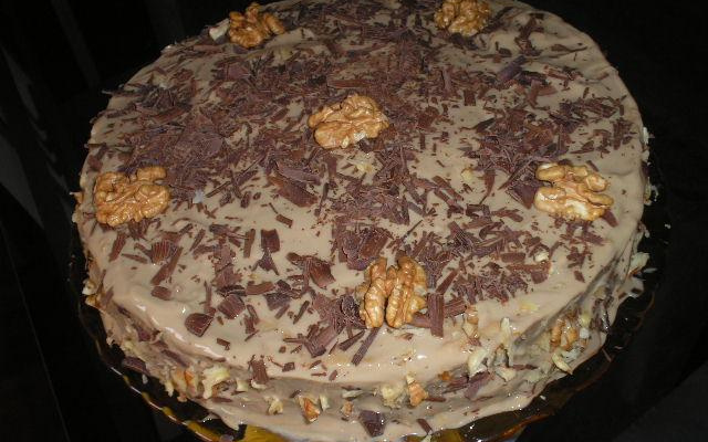 Torta de Café e Nozes