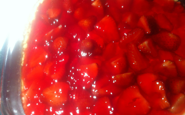 Torta de morango prática