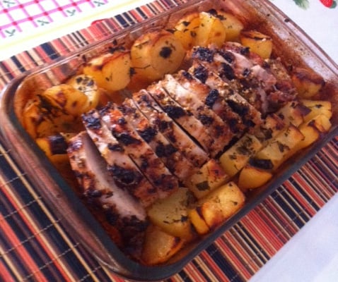 Lombo de porco assado especial