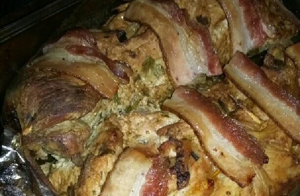 Medalhão assado de filé mignon suíno