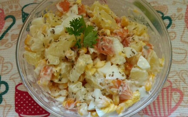 Salada de maionese básica e simples