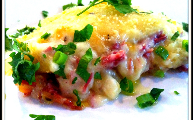 Escondidinho de carne seca - levíssimo