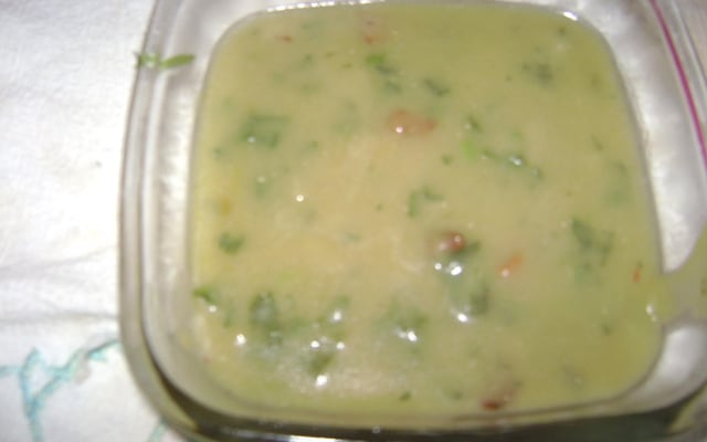 Creme de ervilhas com bacon